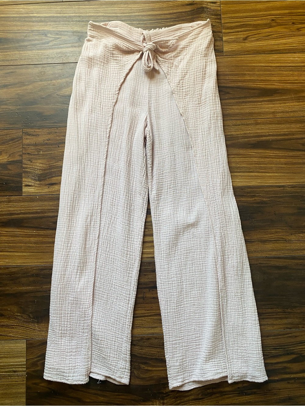 YFB Light Pink Tie-Waist Wide Leg Pants